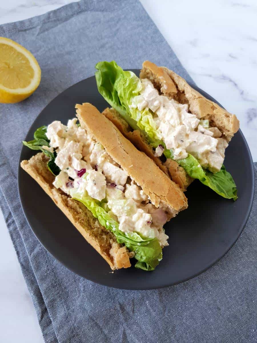 Chicken salad with Greek yogurt.