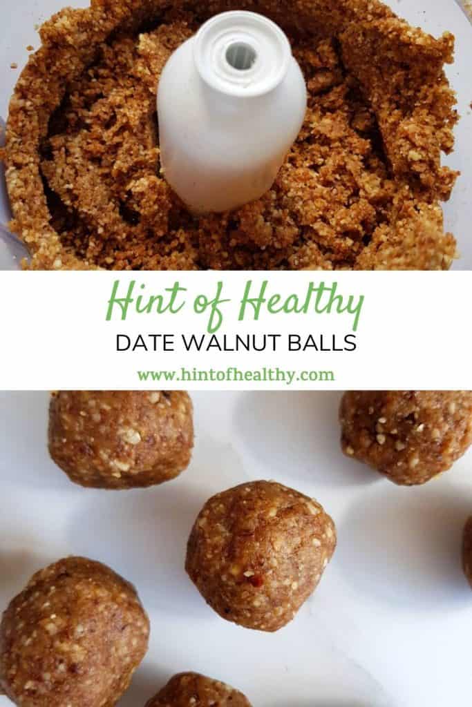 Date Walnut Balls {High Protein & Healthy} Hint of Healthy