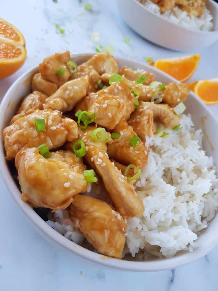 Healthy orange chicken.