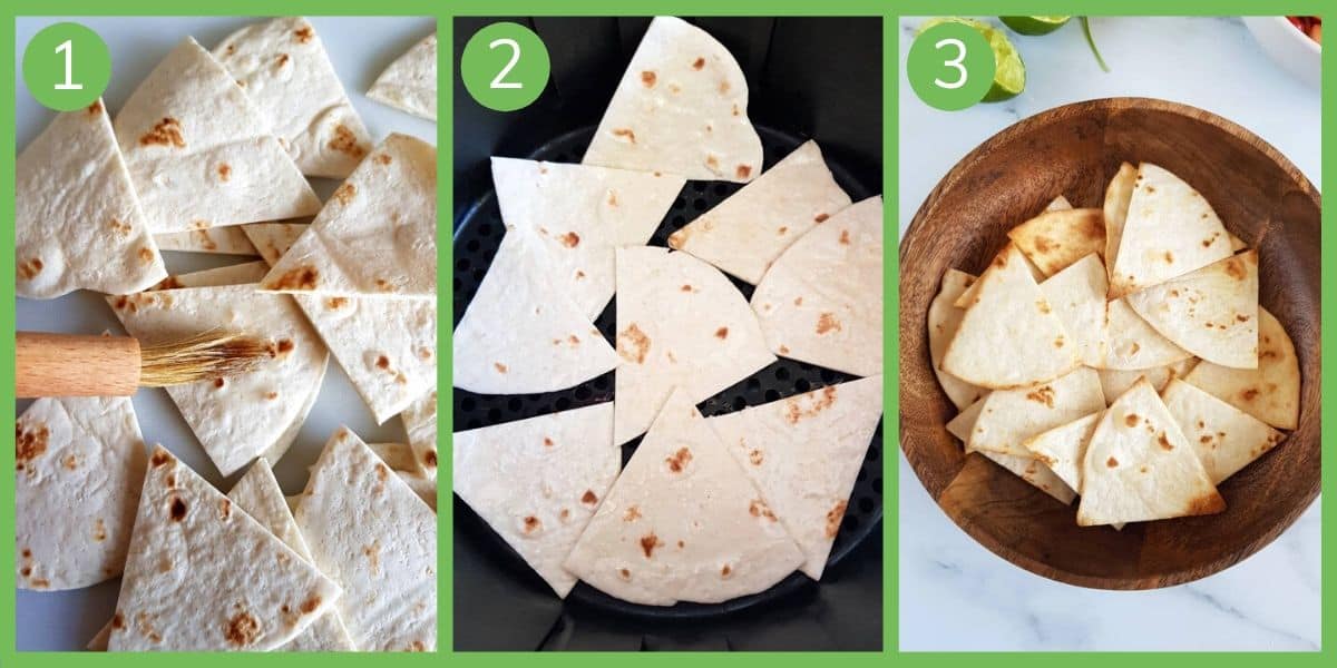 How to make air fryer tortilla chips.