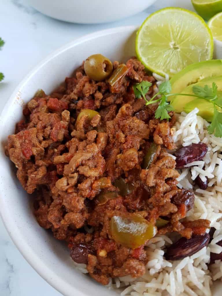 Easy Slow Cooker Picadillo with Ground Beef - Hint of Healthy