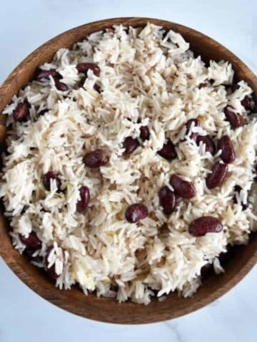 Red beans and coconut rice.