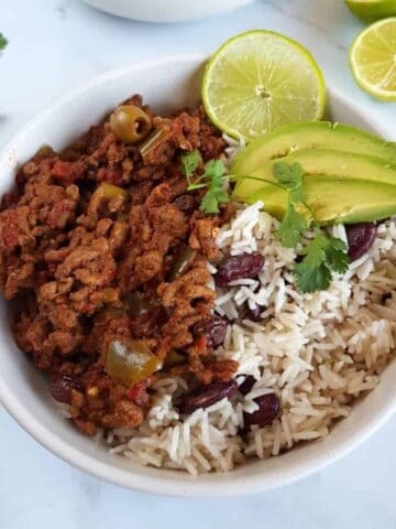 Slow cooker picadillo.