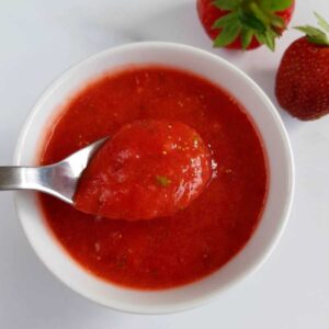 Strawberry basil sauce.