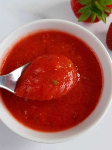 Strawberry basil sauce.