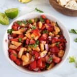 Strawberry pineapple salsa.