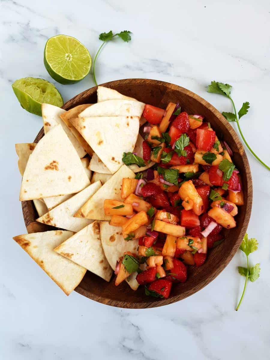 tortilla chips and salsa.