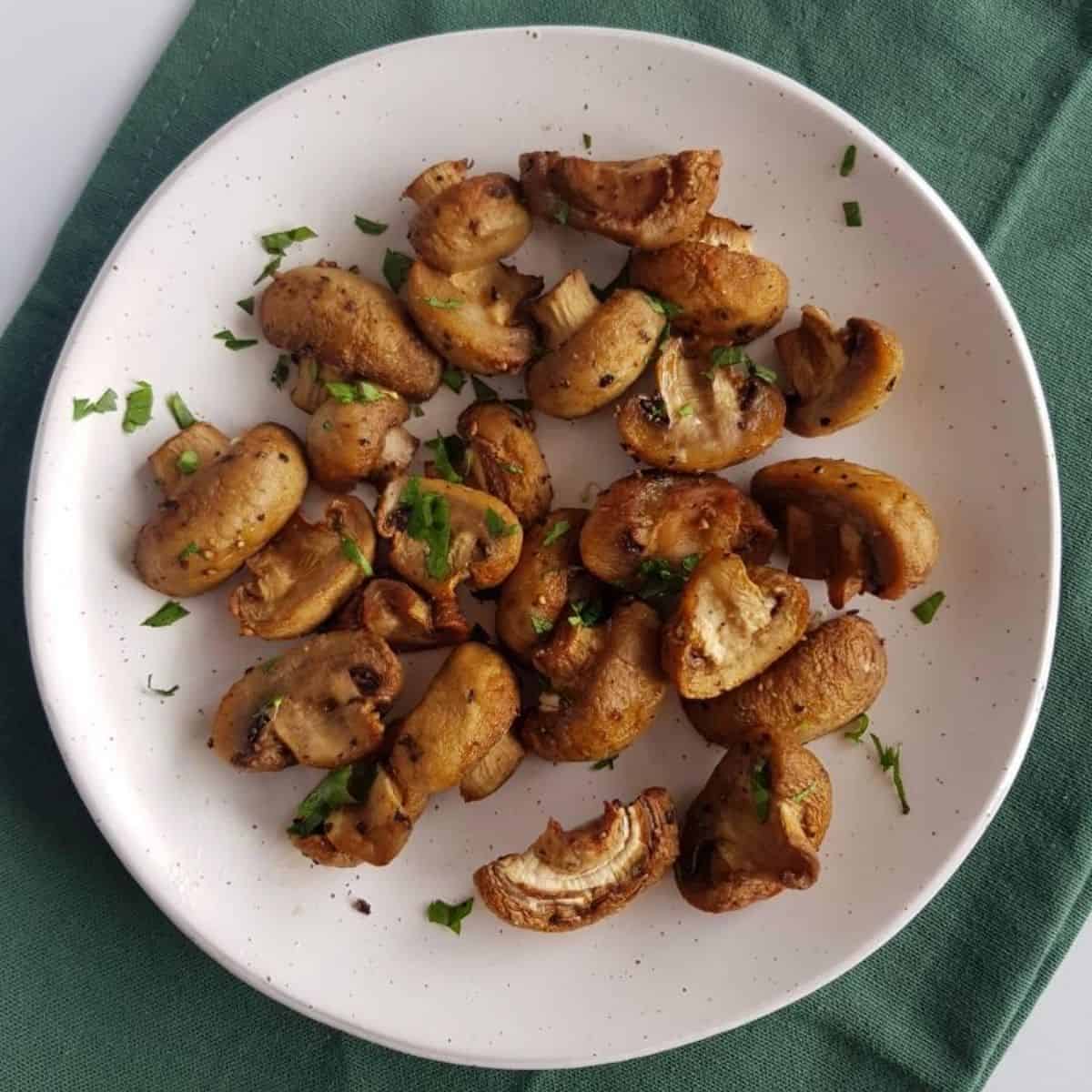 Air Fryer Mushrooms {10 Minute Recipe!} Hint of Healthy