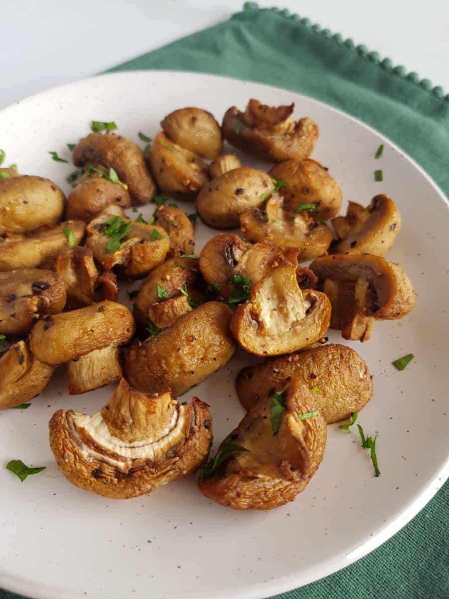 Air fried mushrooms.