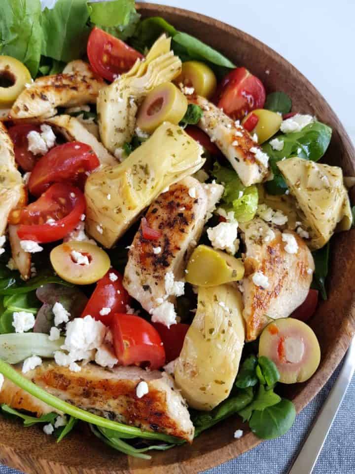Mediterranean Artichoke Chicken Salad Hint of Healthy