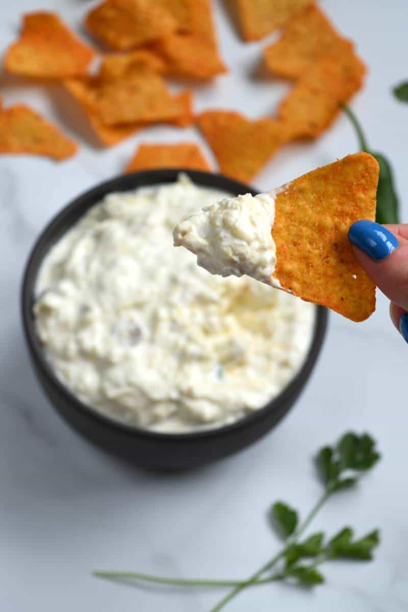 Artichoke and jalapeno dip.