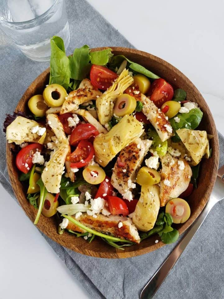 Mediterranean Artichoke Chicken Salad Hint of Healthy