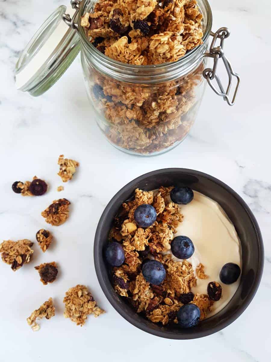 Blueberry granola.