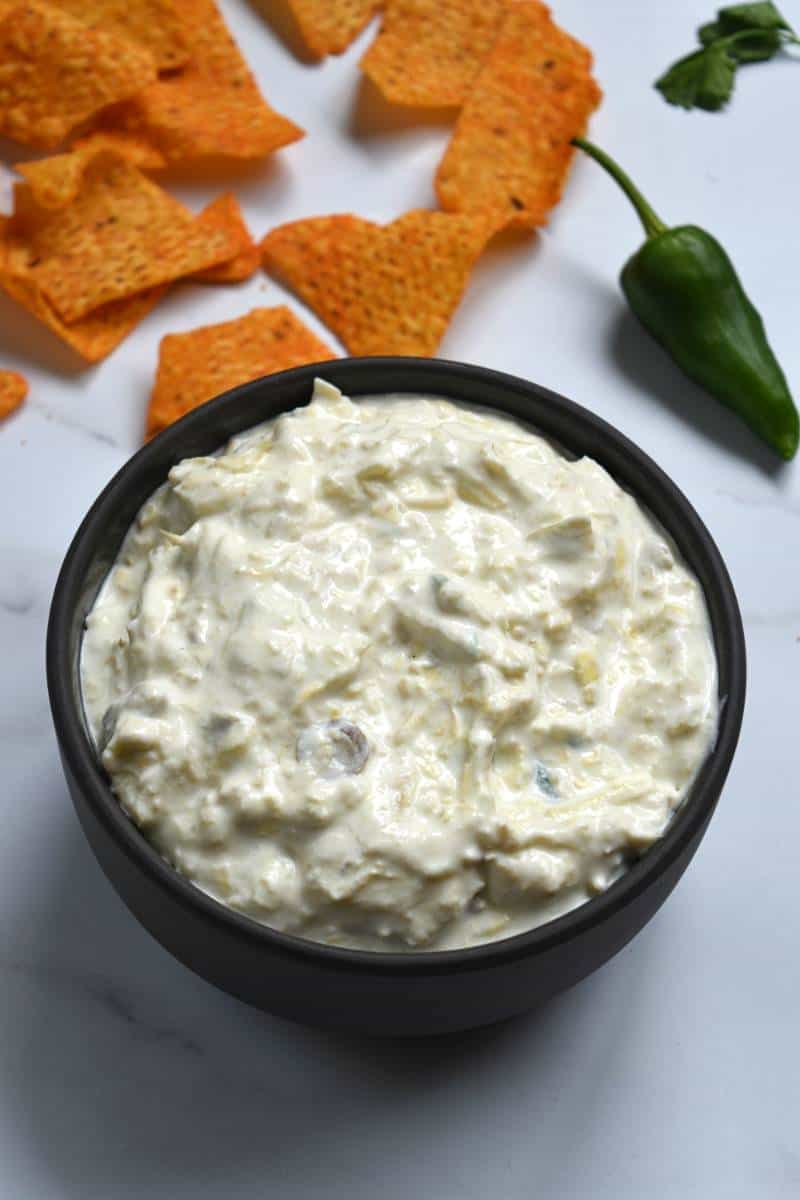 Dip with jalapeno and artichoke.