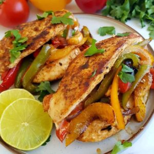 Fajita stuffed chicken.