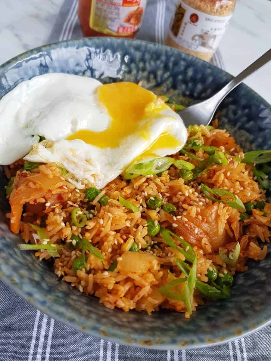 Kimchi fried rice.