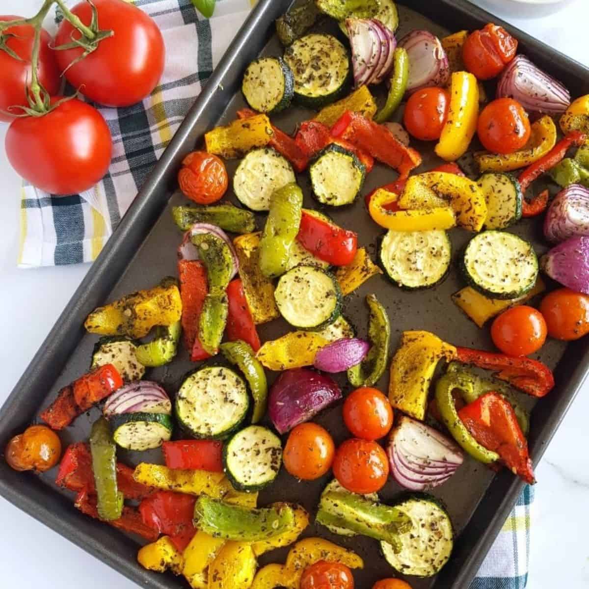 Easy Mediterranean Roast Vegetables - Hint Of Healthy