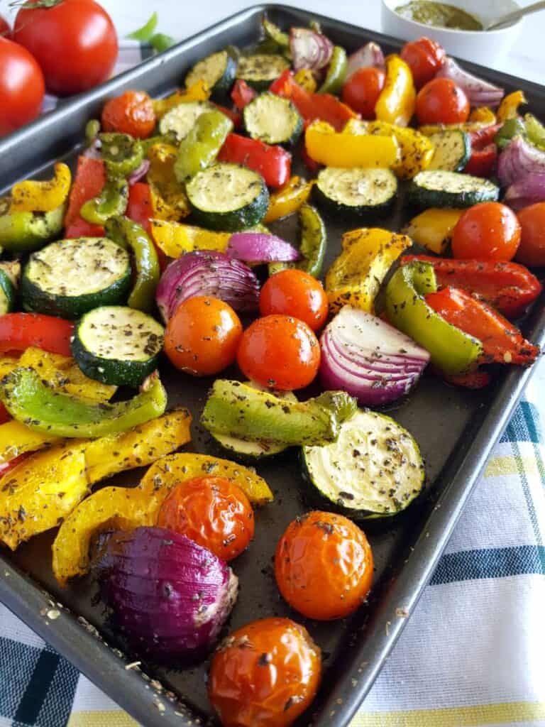 Mediterranean roast vegetables.