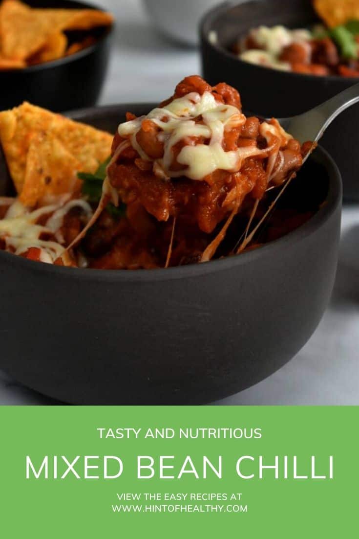 Mixed Bean Chilli {Healthy & Vegan!} Hint of Healthy