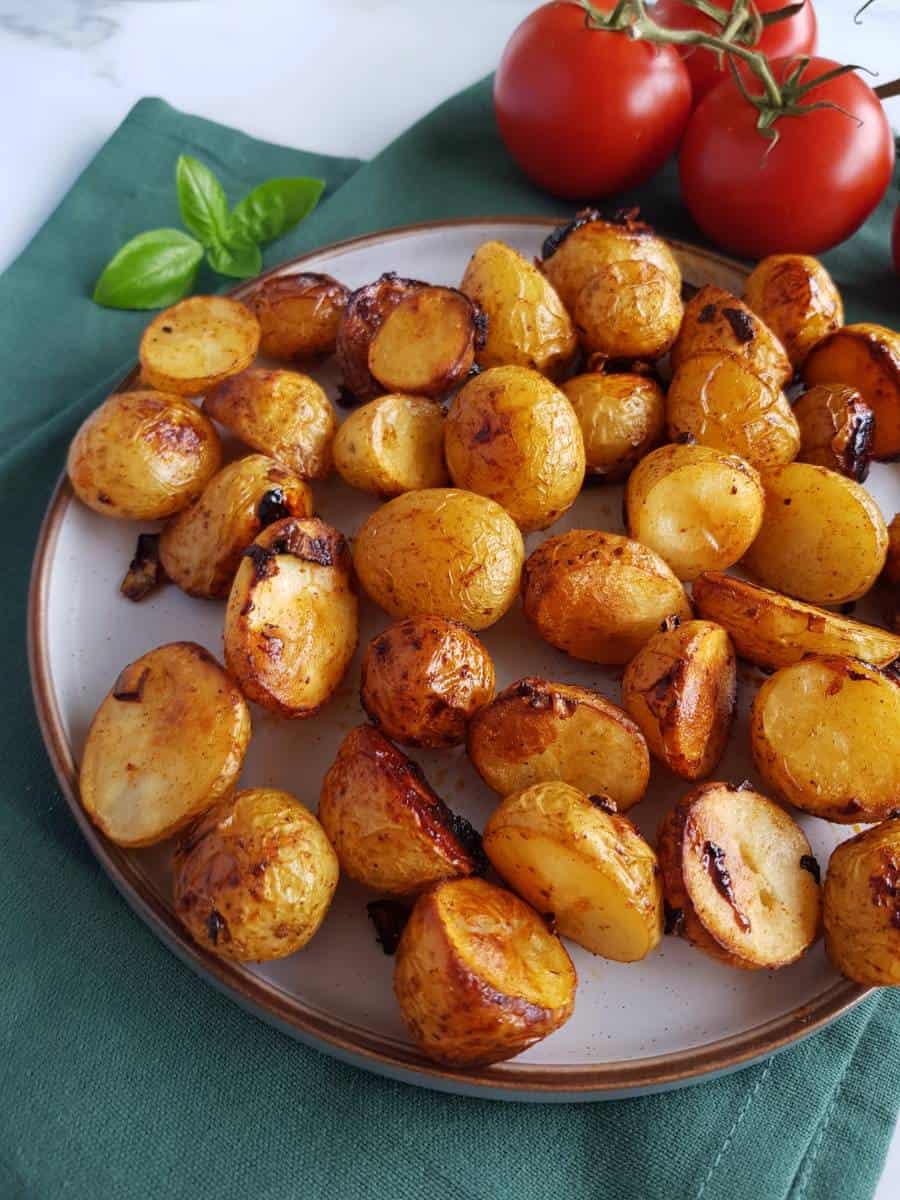 Potatoes roasted with honey.