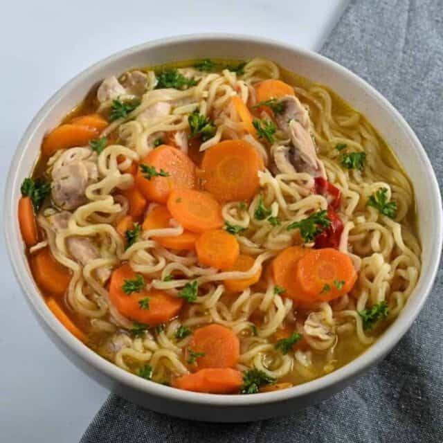 Spicy Chicken Noodle Soup Hint of Healthy