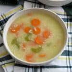 Vegetable rice soup.