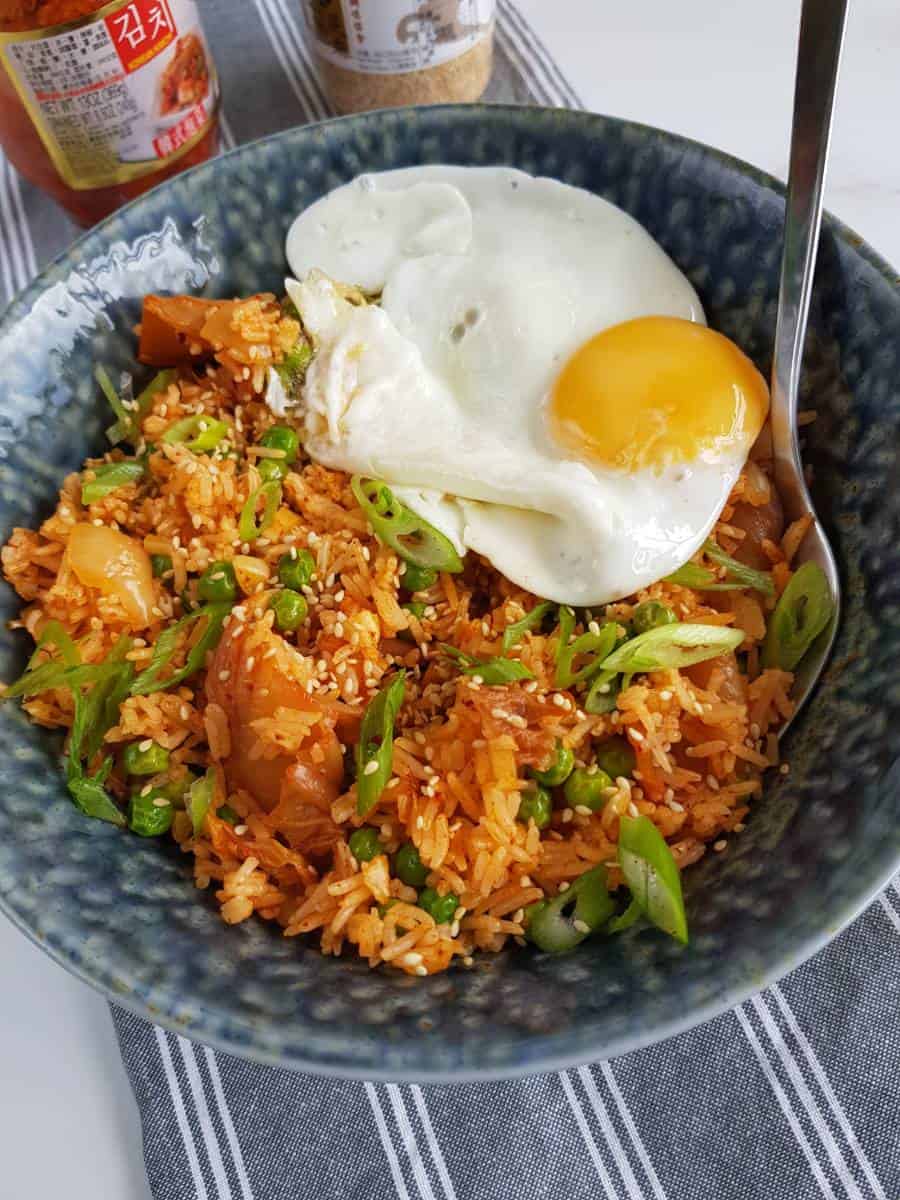 fried rice with kimchi.