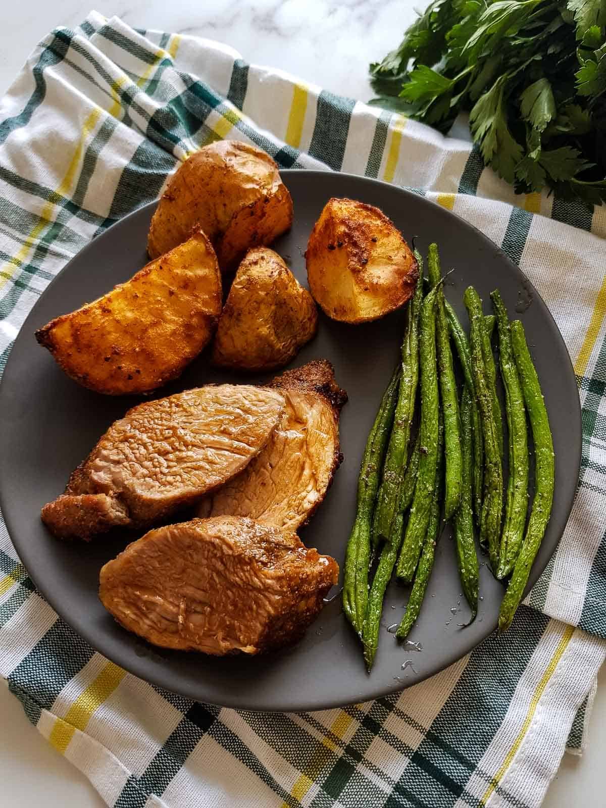 Pork tenderloin dinner.