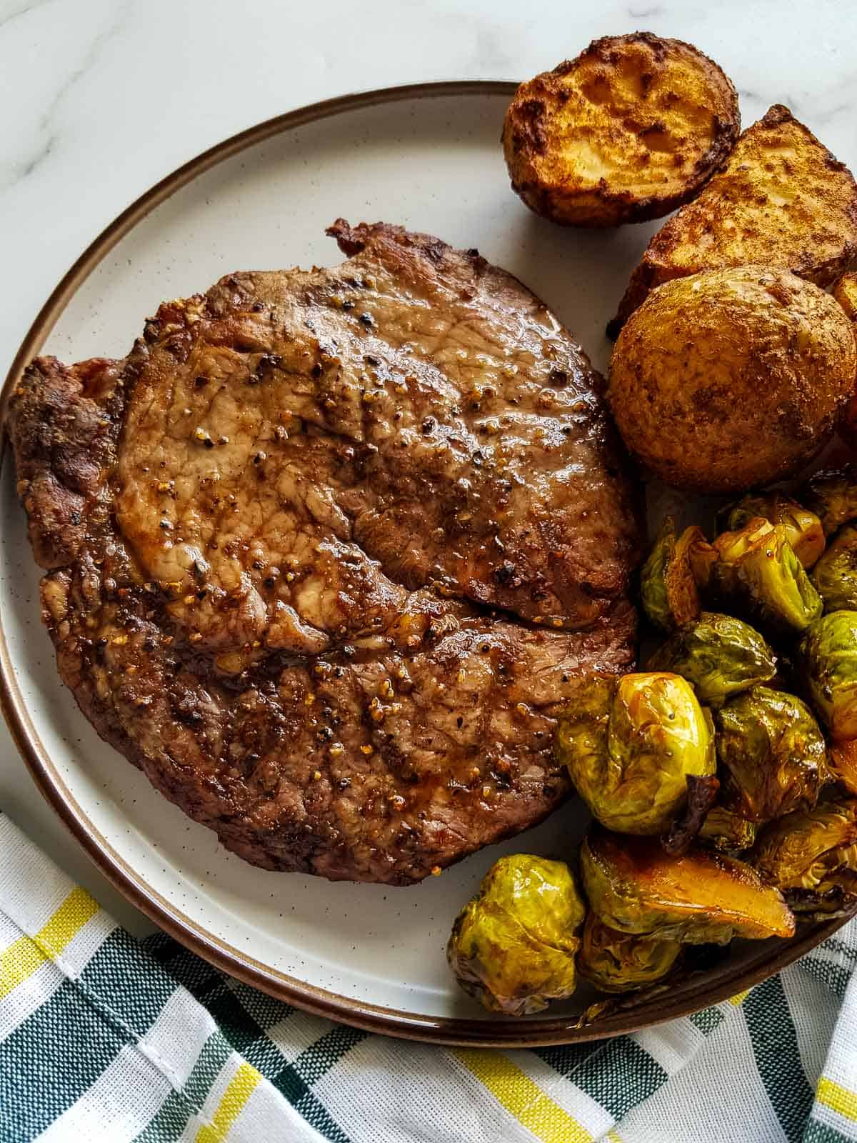 Juicy air fried steak.