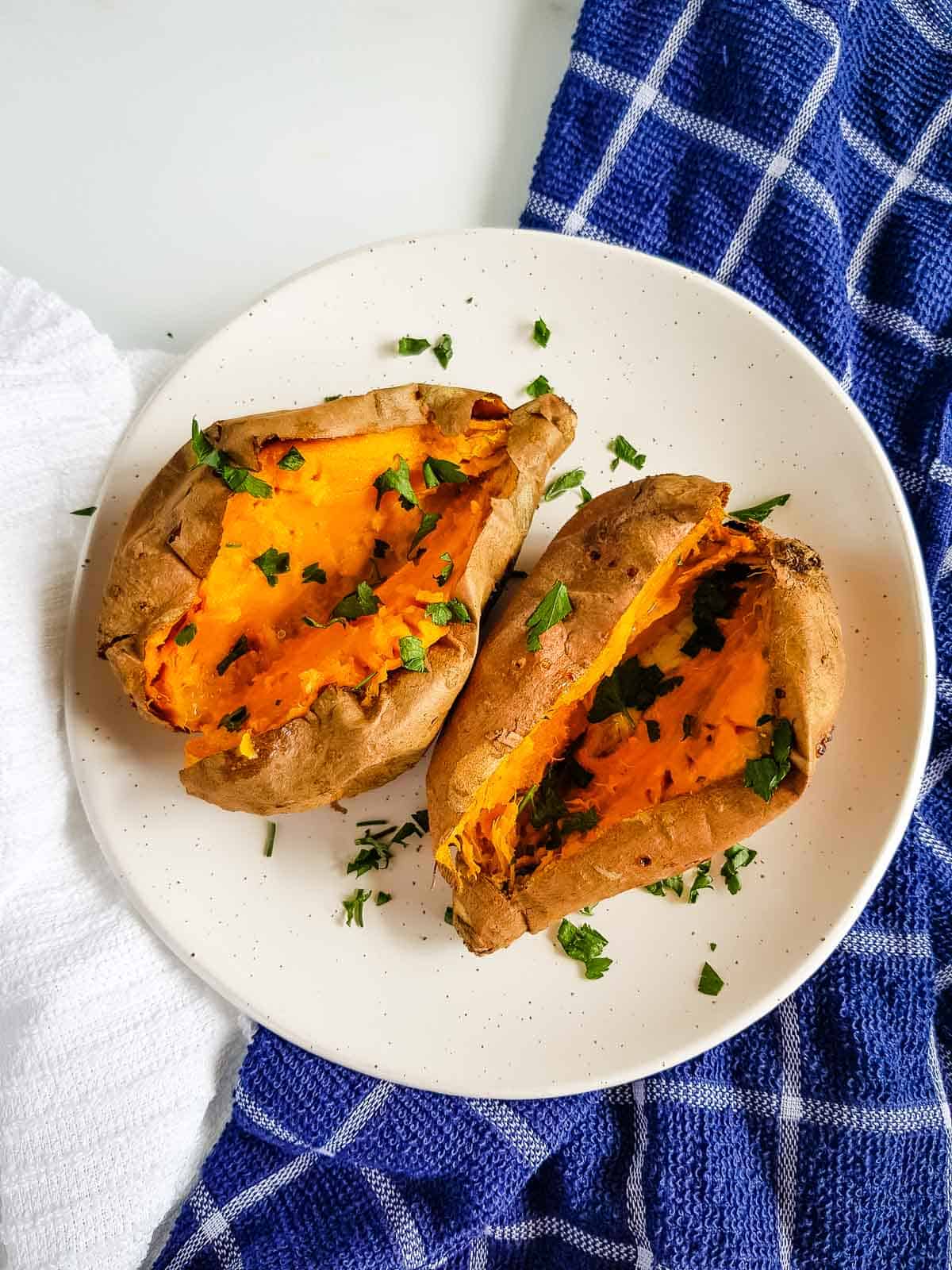 Air Fryer Sweet Potatoes | Hint of Healthy