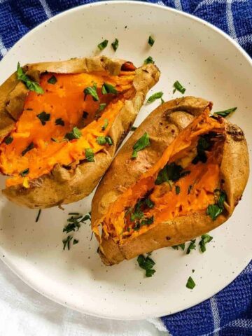 Air Fryer Sweet Potatoes.