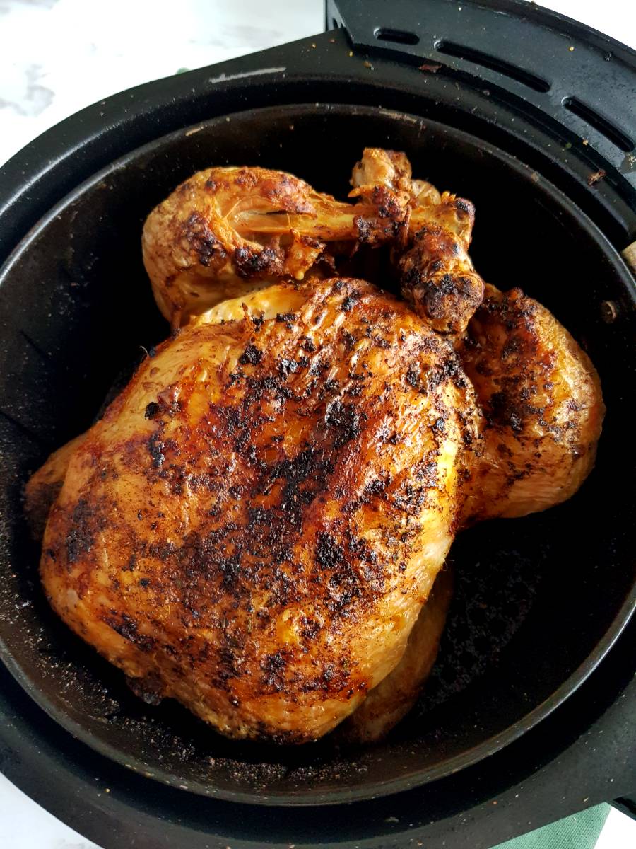 Air fryer roast chicken.