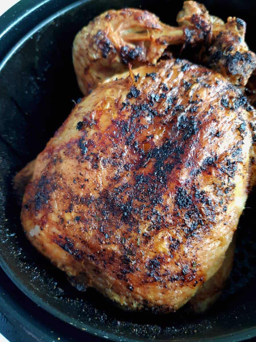 Whole chicken in air fryer.