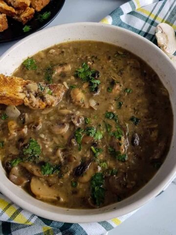 Healthy Mushroom Soup.