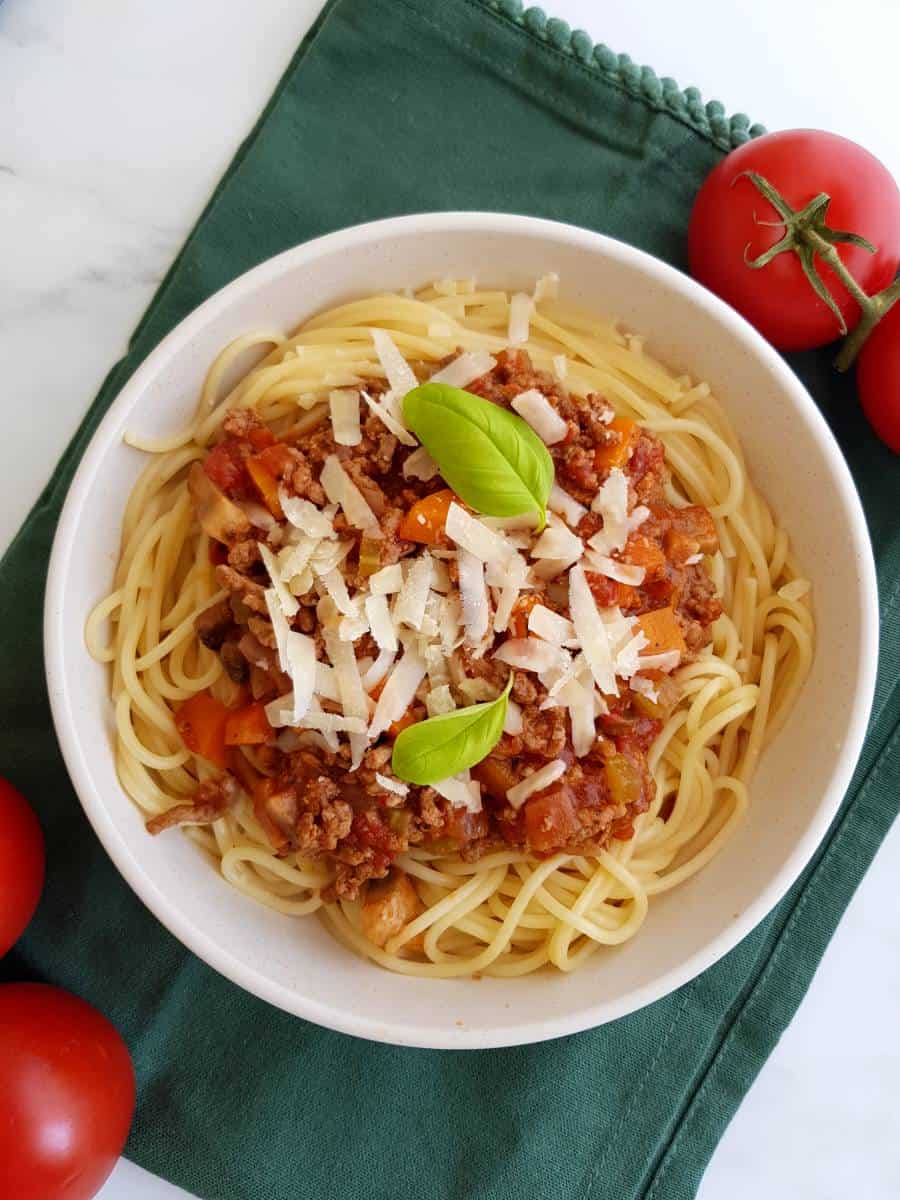 Healthy bolognese sauce.