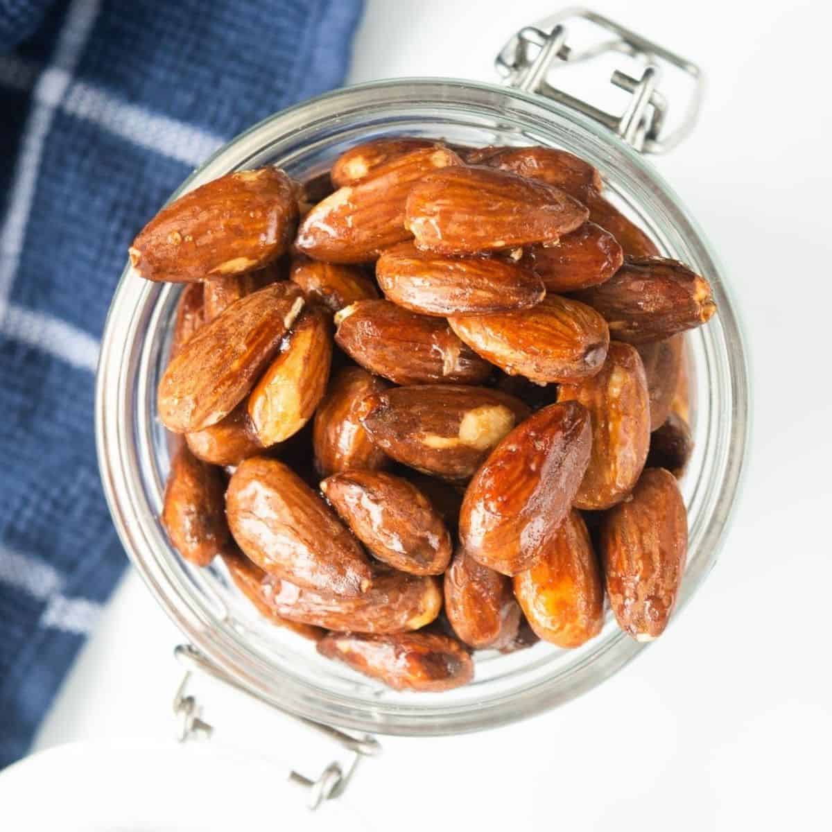 Easy Honey Roasted Almonds - Hint of Healthy