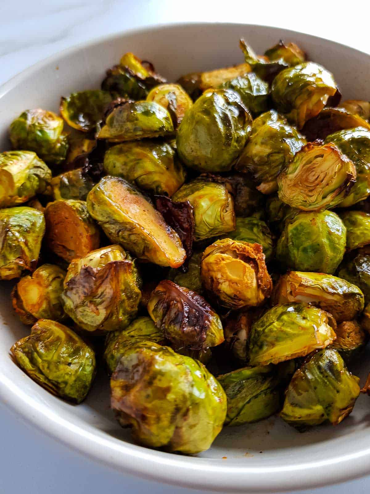 Close up of brussels sprouts.