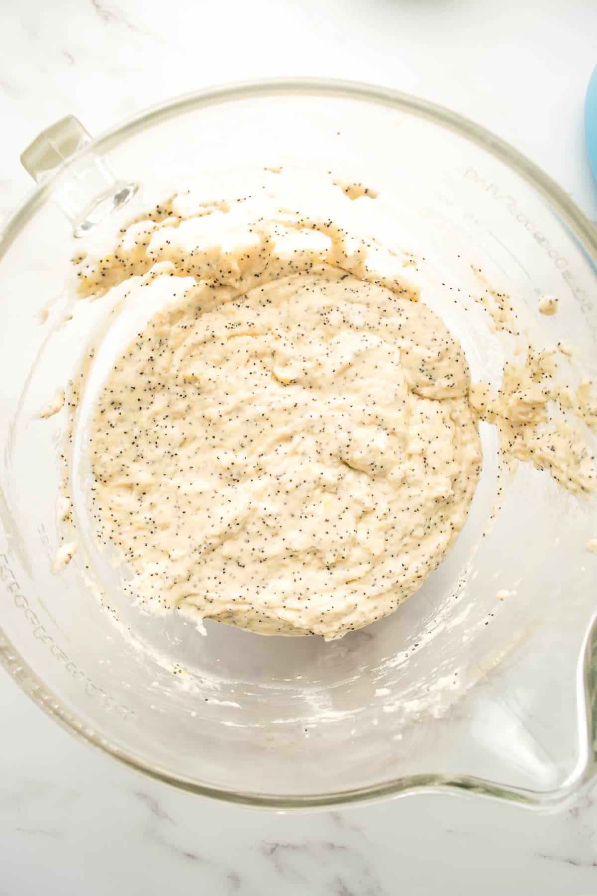 Lemon poppy seed muffin batter.