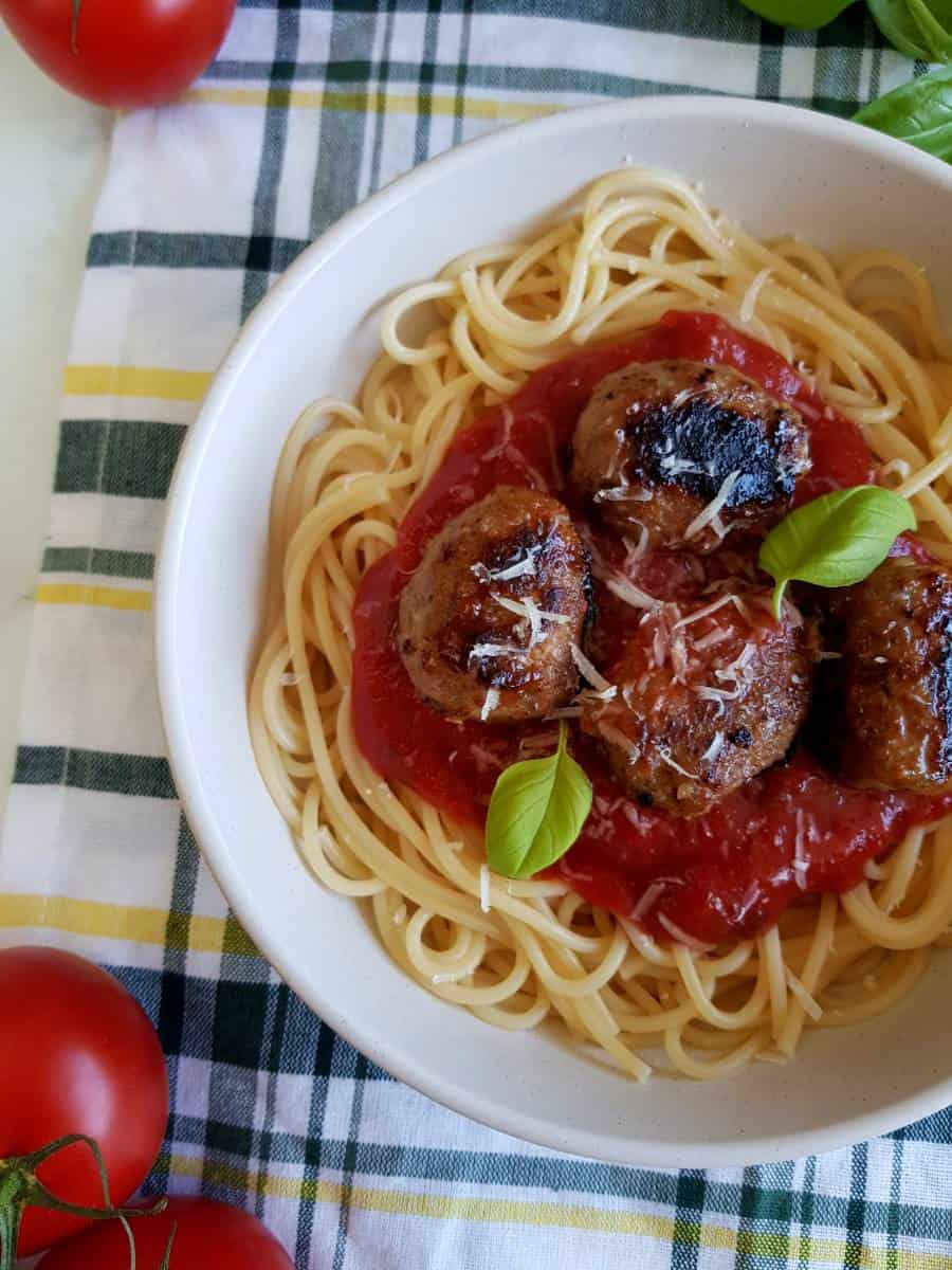 Meatballs made with sausage.