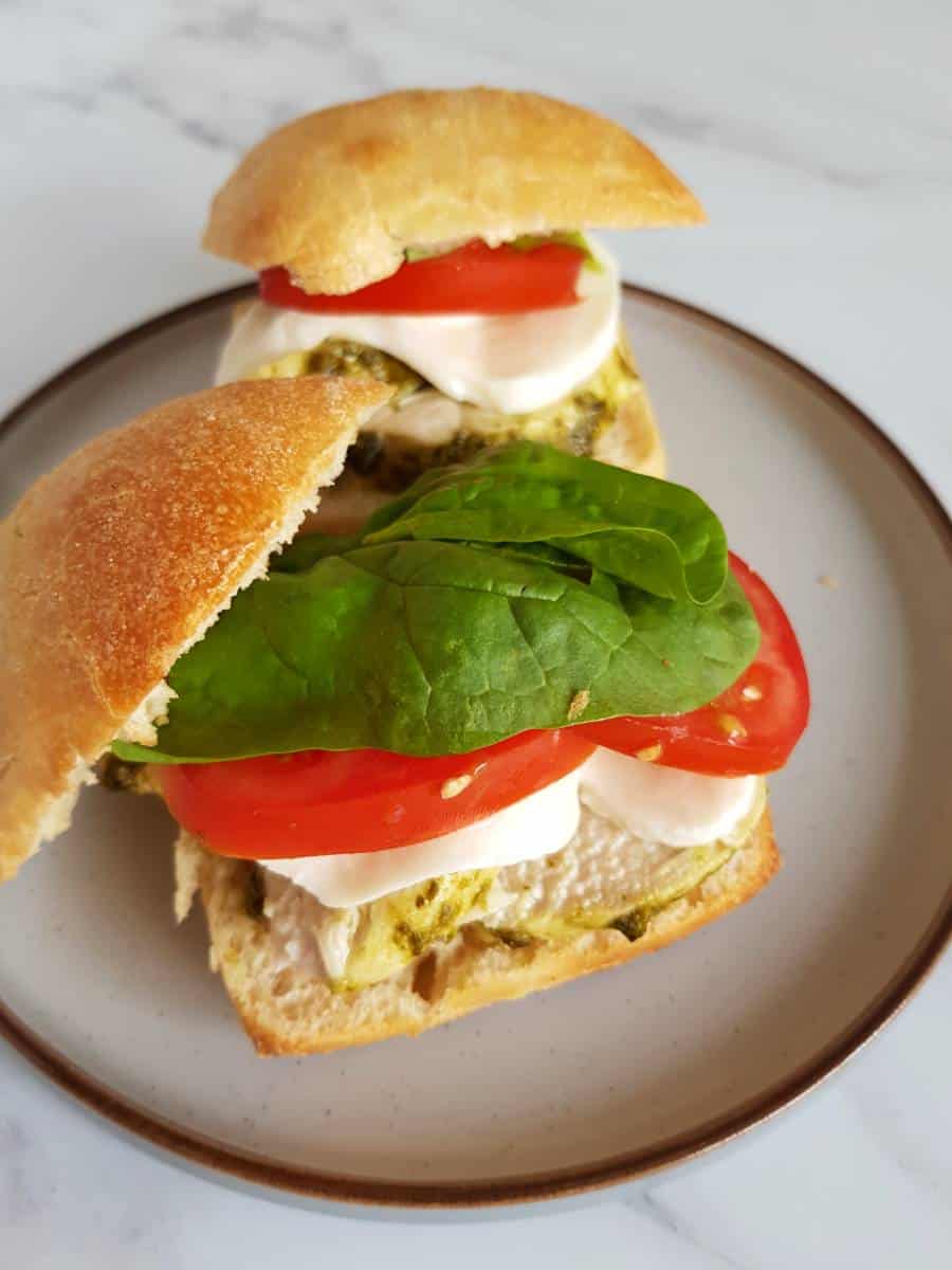 Mozzarella chicken sandwich.