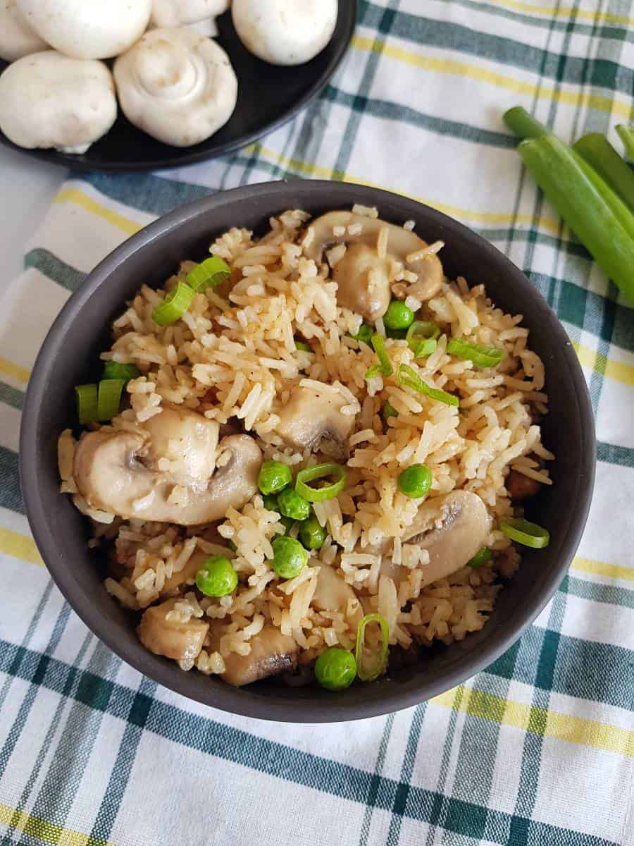 Mushroom fried rice.