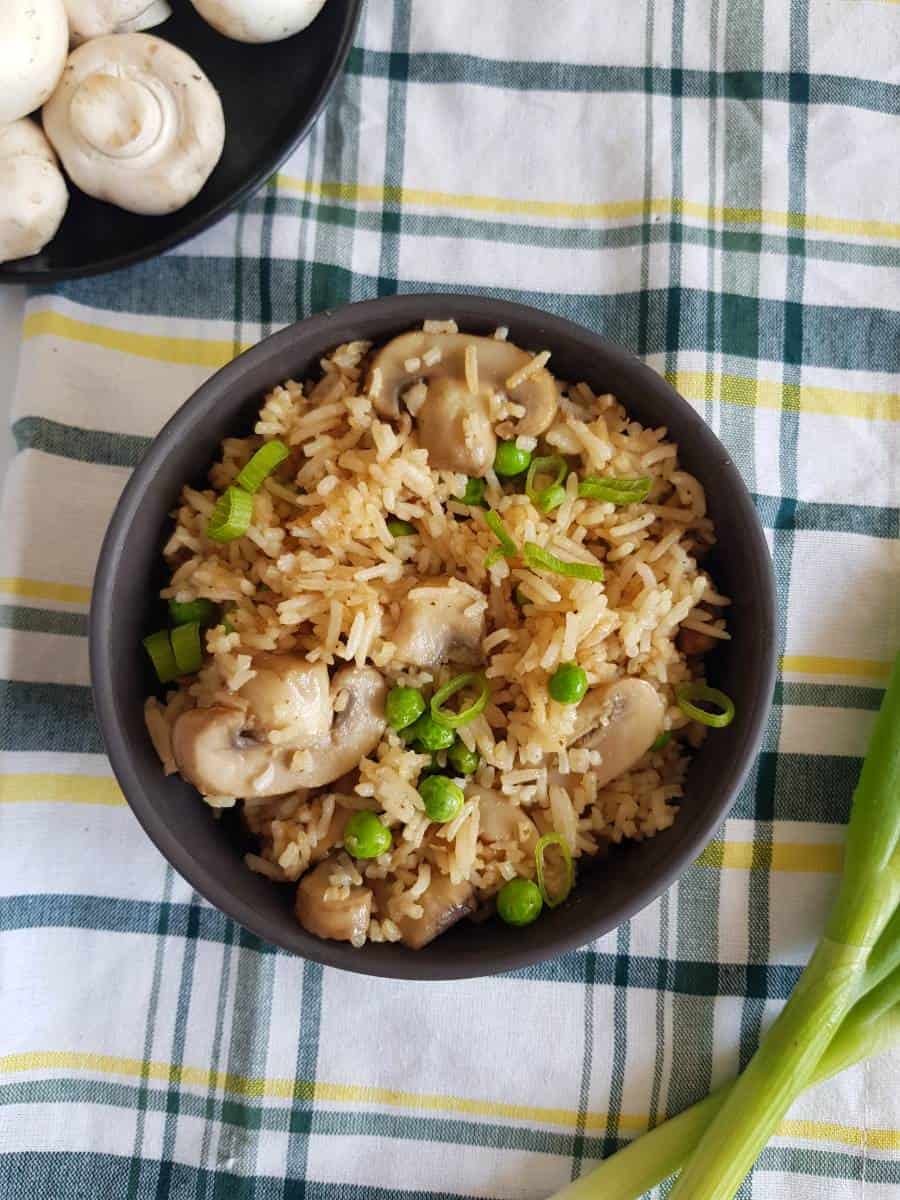 Mushroom fried rice.