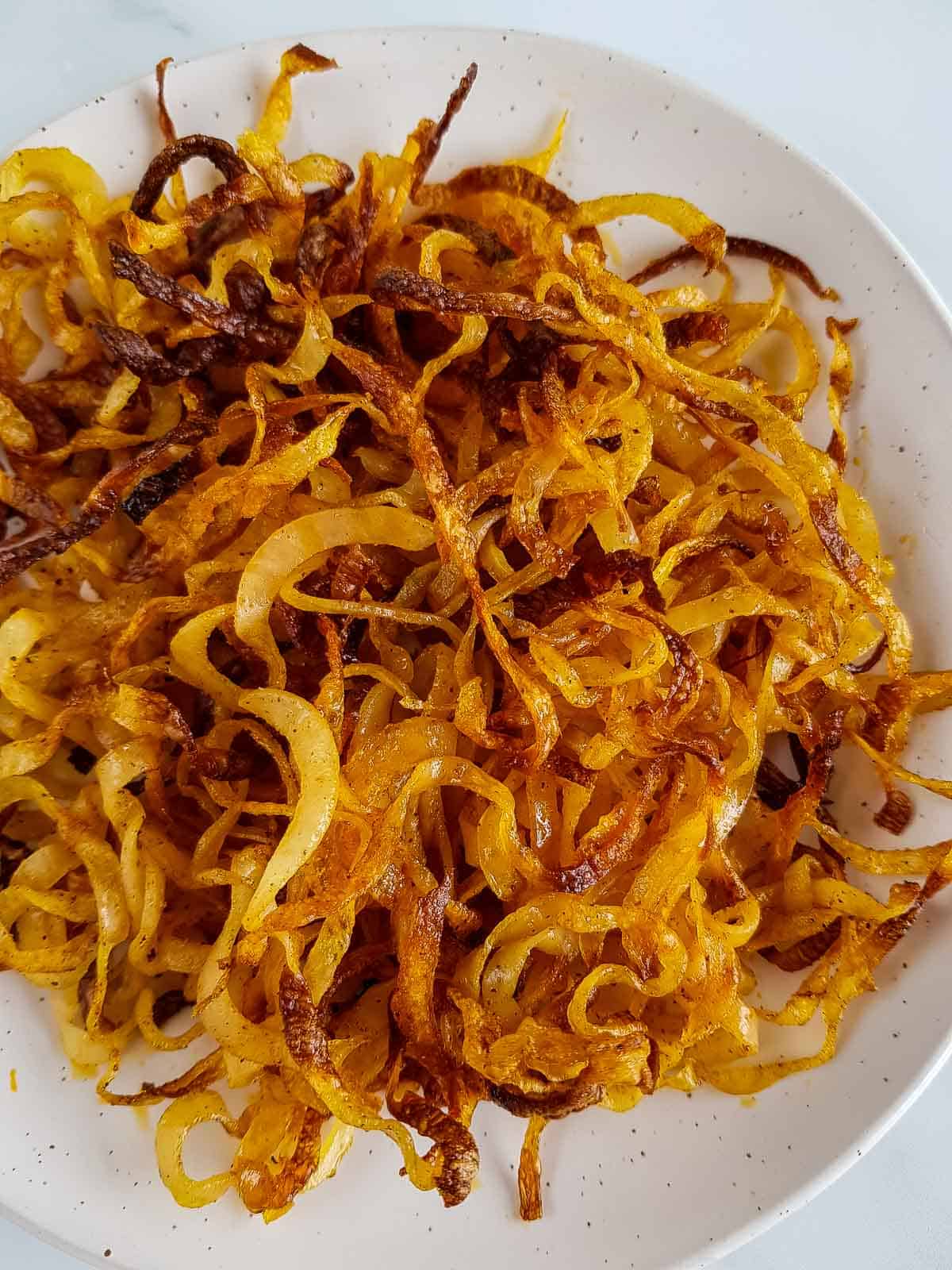 Crispy Spiralized Potatoes - Hint of Healthy