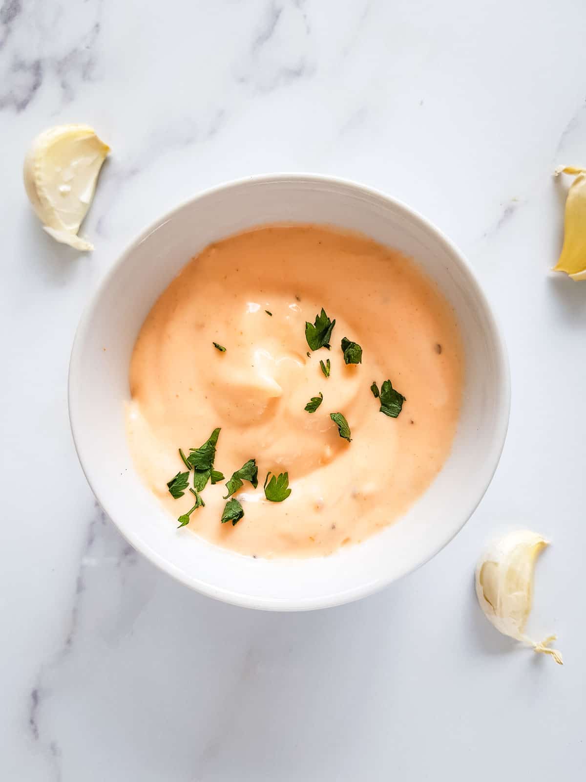 Spicy aioli with sriracha.