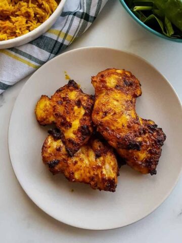 Air Fryer Chicken Thighs.