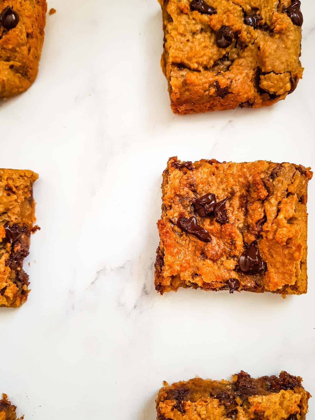 Chocolate chip chickpea blondies.