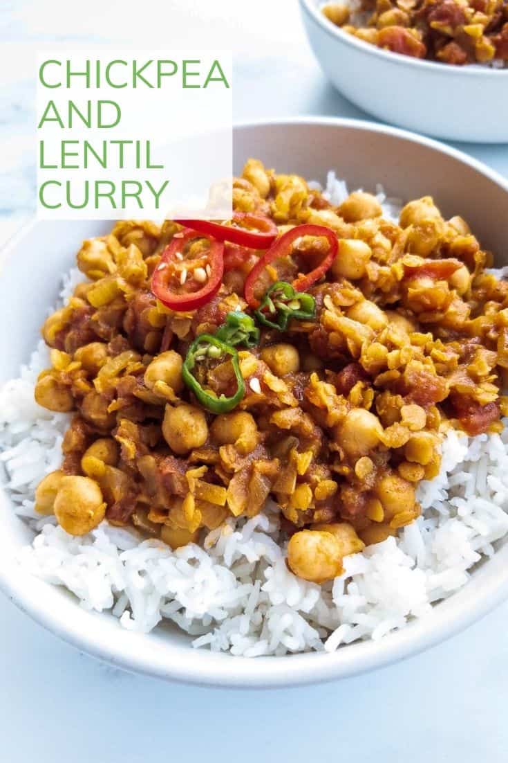 Chickpea and Lentil Curry Hint of Healthy