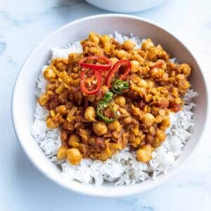 Chickpea and Lentil Curry.