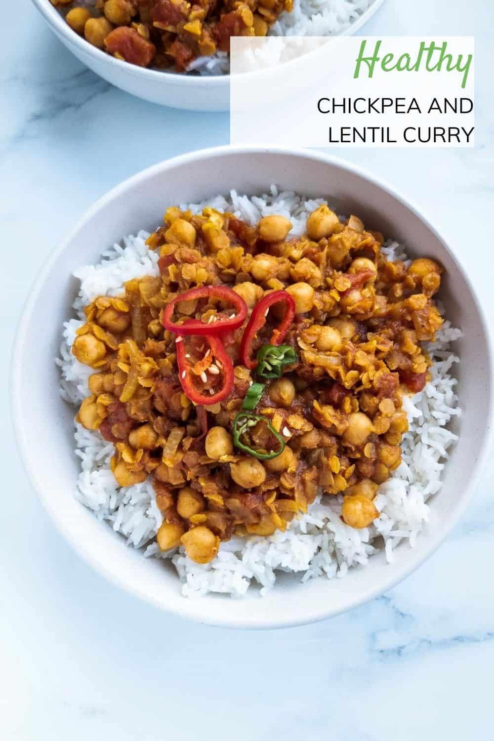 Chickpea and Lentil Curry Hint of Healthy