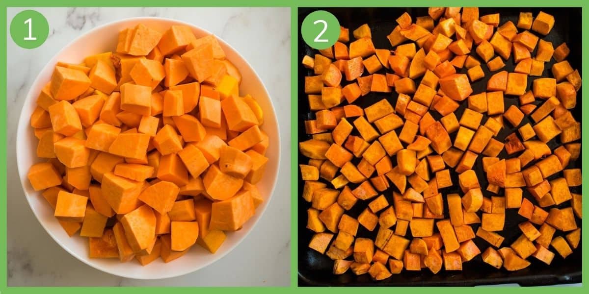 How to make Pumpkin and Sweet Potato Soup.